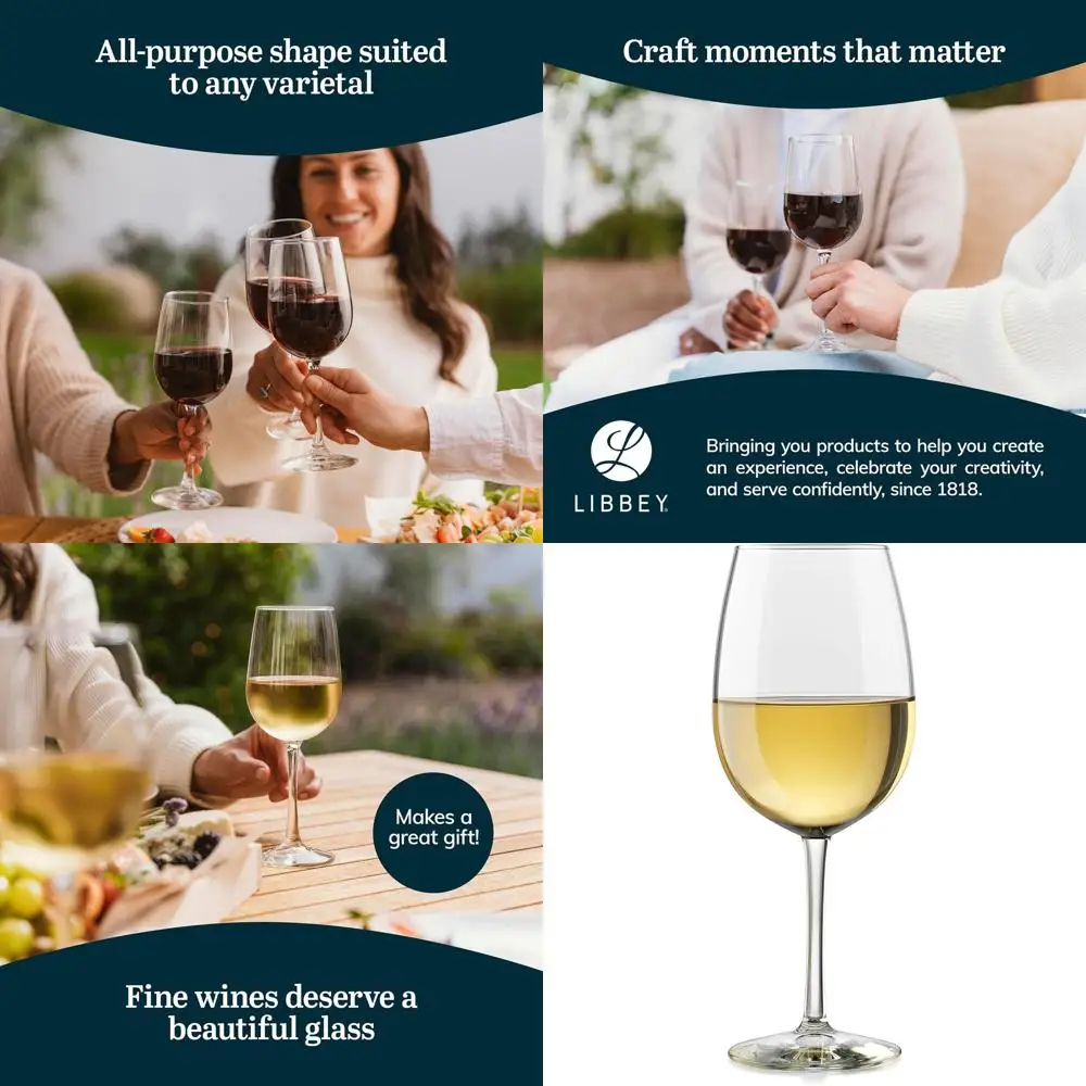 

Set of 12 Premium Grade Wine Glasses - Ideal for Red and White Wine, Suitable for Gatherings and Events