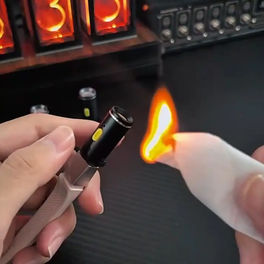 휴대 및 보관이 용이한 컴팩트 타입 C 라이터 전기 타입C 항공 여행용 미니 담배 라이터 야외 불꽃 없음
