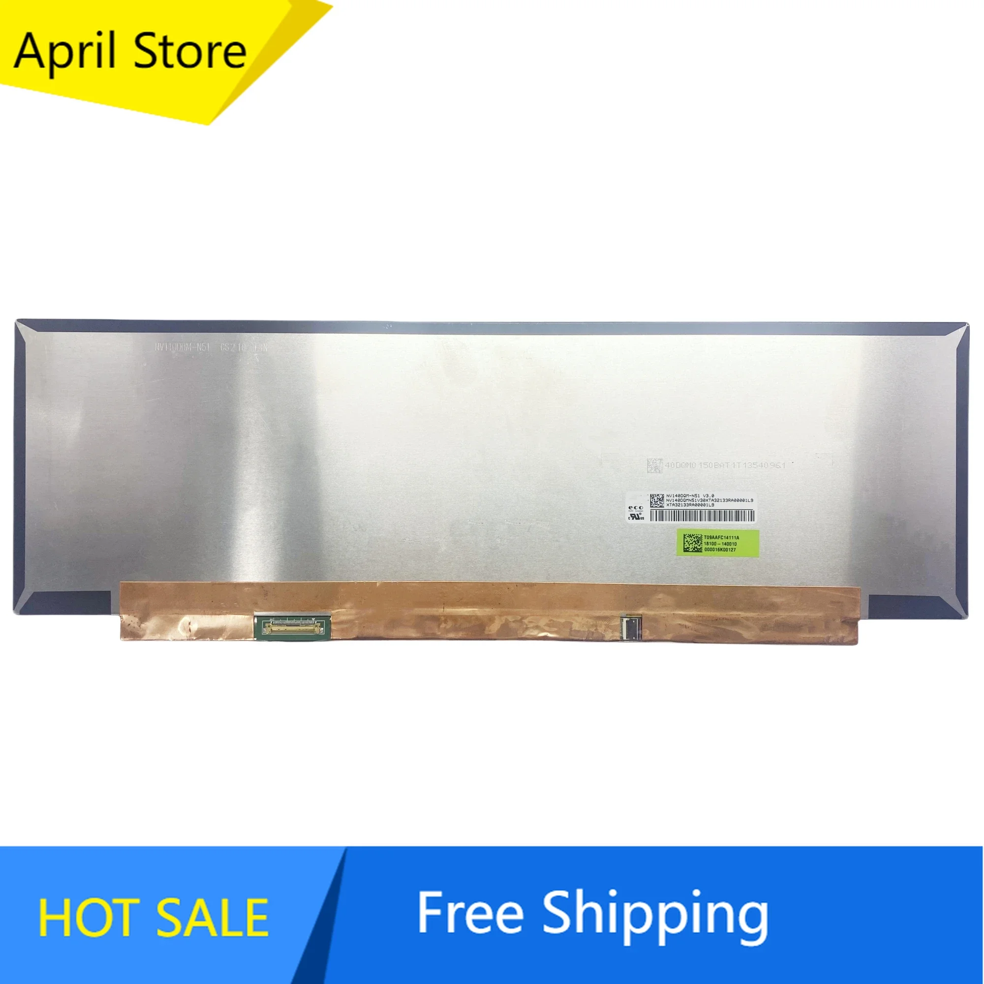 

NV140DQM-N51 V3.0 NV140DQM N51 14.0'' Laptop LCD Screen Panel Matrix 1920*550 EDP 30 Pins 100% sRGB