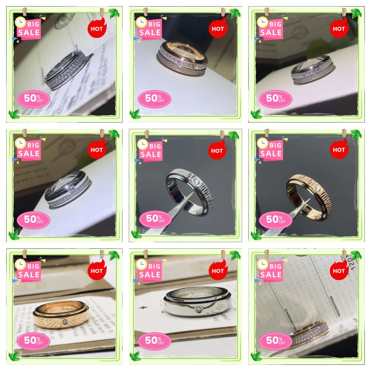 

2024 classic fashion Swiss brand jewelry ring, women's daily fashion wedding gift.