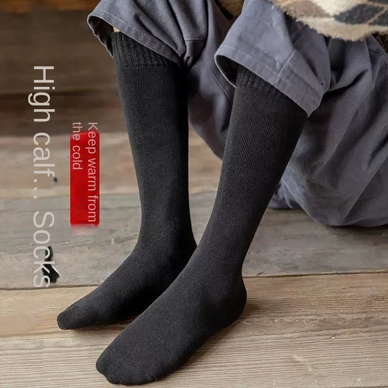 Winter 3Pairs/Lot 95% Pure Cotton Socks Men Business Dress Anti-bacterial Long Socks Soft Breathable Spring Tube Casual Sock