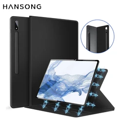 For Samsung Galaxy Tab Case For S7 S8 S9 11 S7 Plus S7 FE S8 Plus S9 Plus 12.4 S8 Ultra S9 Ultra 14.6 Pen Holder Magnetic Cover