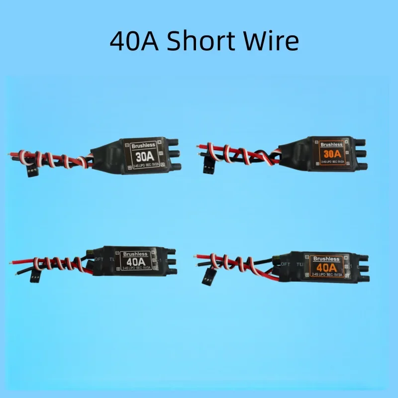 30A/40A ESC bürstenloser elektronischer Geschwindigkeitsregler 2-4S mit 5V3A UBEC für RC FPV Quadcopter Starrflügelmodellflugzeuge