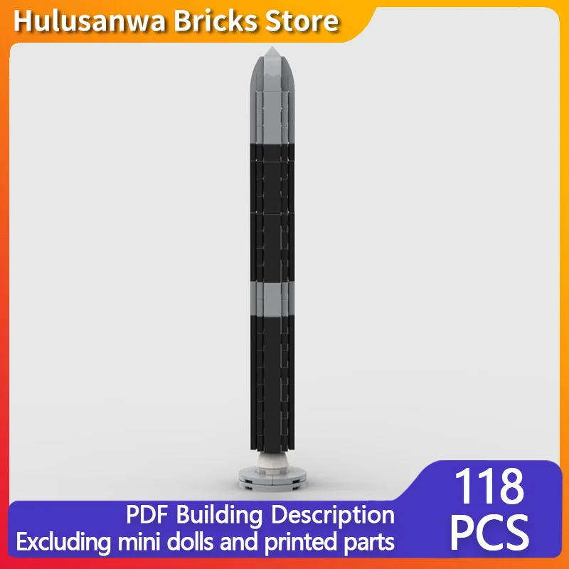 

LGM-118 Ballistic Missile Model MOC Building Bricks War Equipment Modular Technology Gifts Holiday Assemble Children Toys Suit