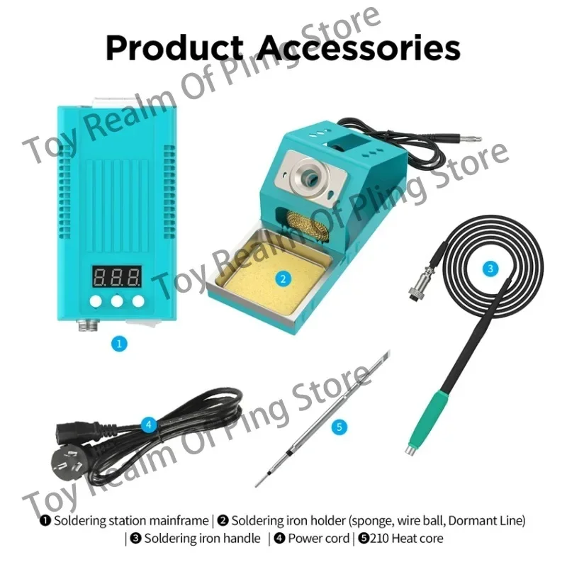 

305-T210 Portable Precision Soldering Station with 3 Tips 210 Series Integrated Iron Constant Teperature 220/110v