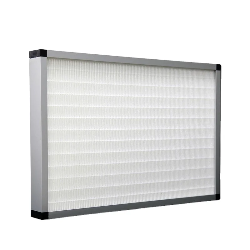 

H14 H13 High Efficiency Panel Filer Middle Pleated Air Filter for Clean Room Mushroom Hospital