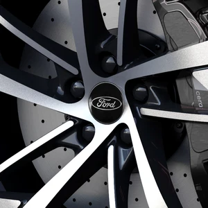 4 PCs 54 mm Zentrales Zentral-Logo-Hub-Cape-Emblem Emblem für Ford Focus MK2 MK3 Fiesta Ranger Mondeo Mk4 S-Max Kuga Mustang Escort 6 Hauptverkauf Mustang Lenkrad -Emblem - №2