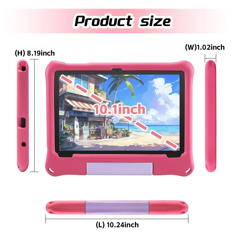ANRY Android 15 Tablet dla dzieci 5000Mah Octa-core 10,1 cala 8GB (4+4GB)RAM 64GB ROM Tablety Rozrywka Nauka Tablet dla dzieci