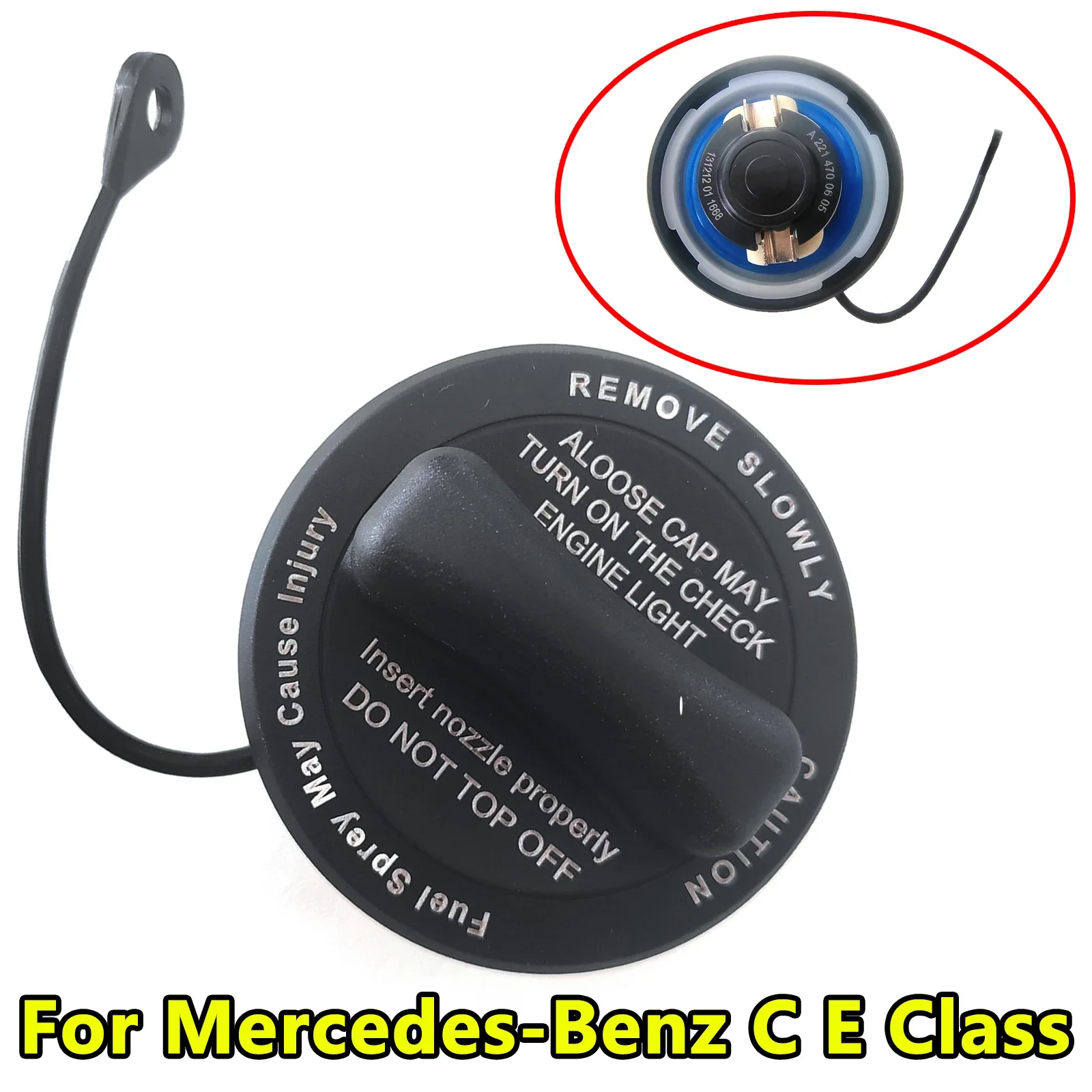 For Mercedes-Benz CL63 AMG 2008-2013  CLK320 2003-2005  E320 2004-2005  E350 2006-2013 Fuel Cap Gas Filler Tank Cover 2214700605