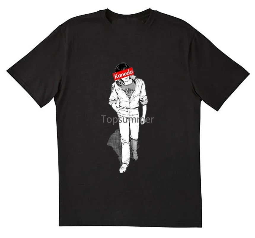 Akira Kaneda Japanese Retro Anime White T-Shirt Tee Mens Cottom Motorcycle Adults T Shirt