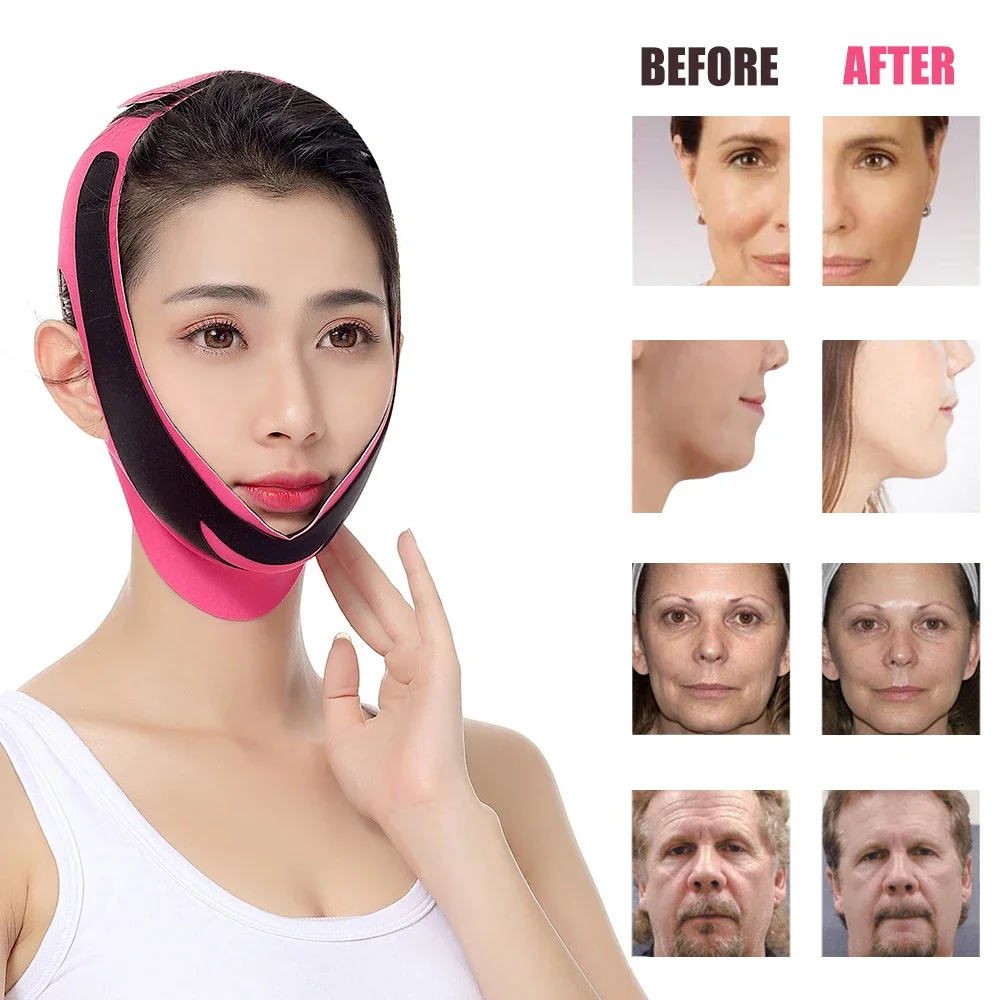 Face Slimming Bandage V Line Facial Shaper Elastic Double Chin Remover Lift Up Belt Face Massager Women Strap Skin Beauty Care