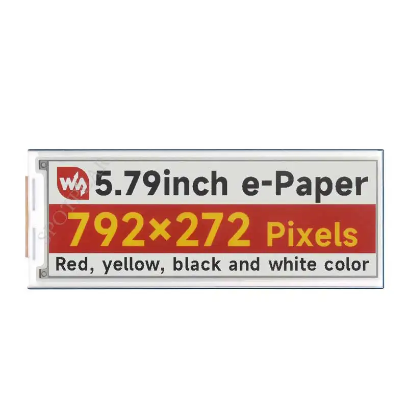 5.79inch e Paper Ink (G) Red-Yellow-Black-White display 792x272 For Arduino / Raspberry Pi / Jetson /STM32