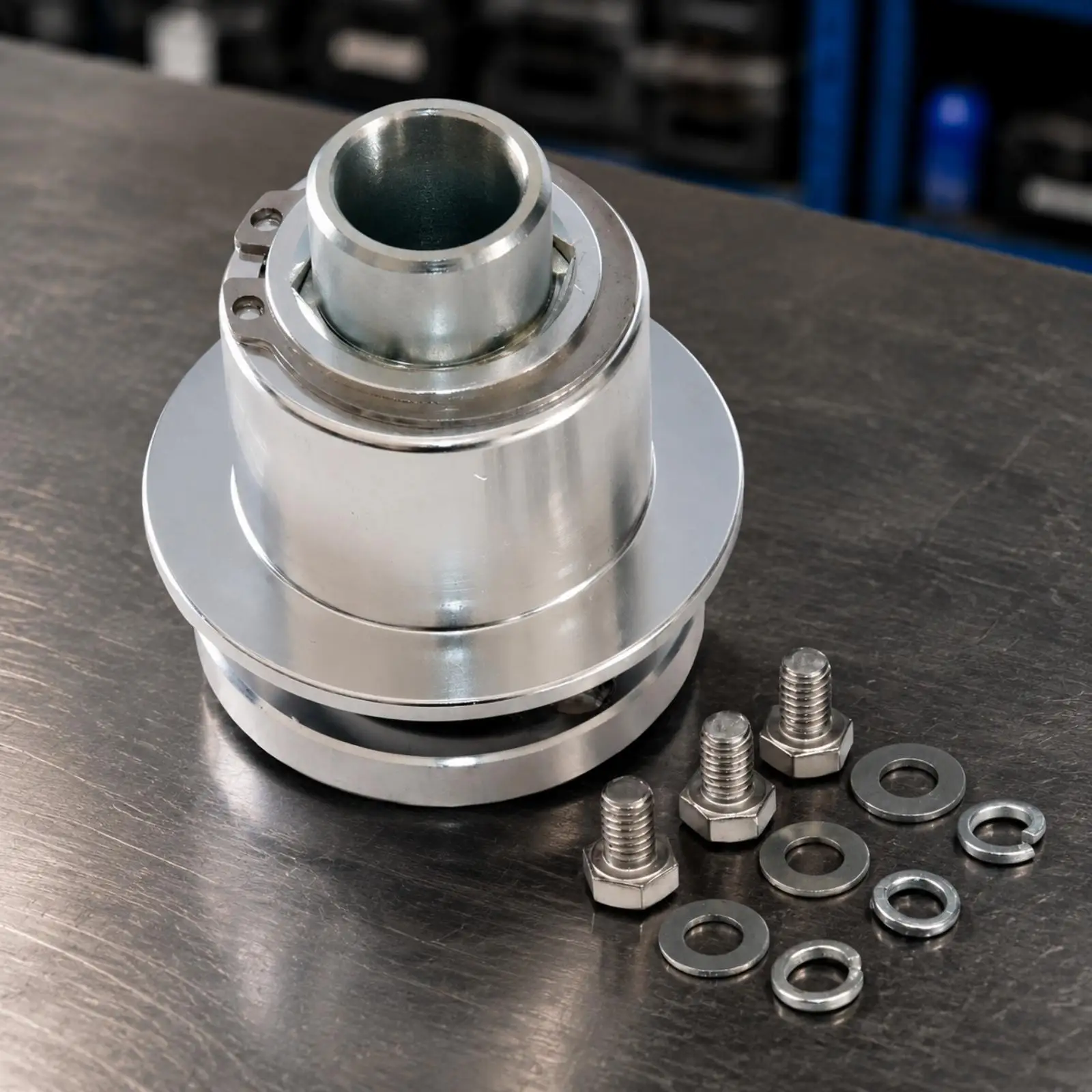 Quick Release Steering Wheel Adapter 19mm Inner Diameter Flanged Design for Race Track Simulator Setup