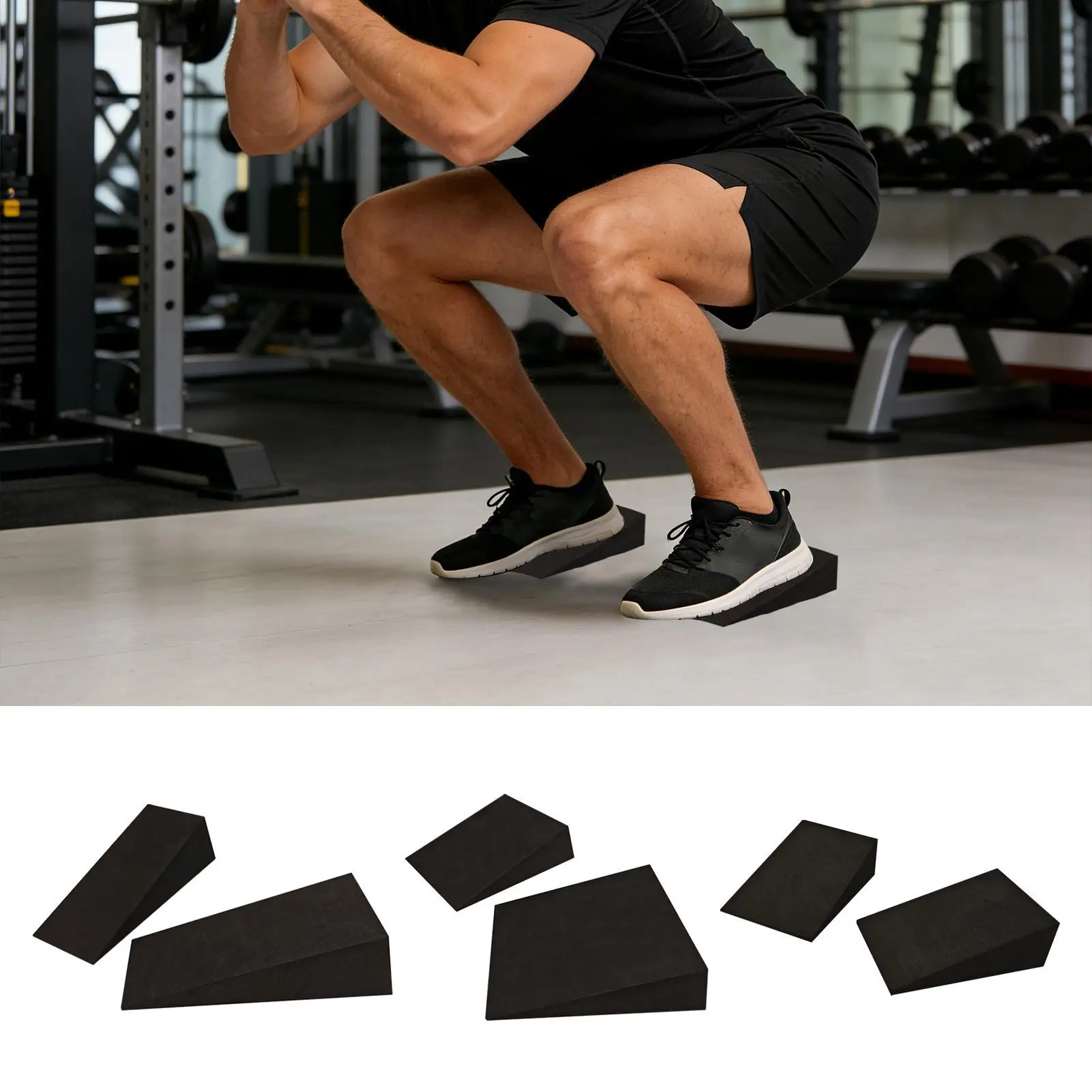 Plataforma Inclinada para Alongamento de Panturrilhas e Exercícios, Bloco de Exercício para Agachamento, para Uso em Casa, no Trabalho, em Academia, em Momentos de Lazer, para Treino de Pilates e Fitness
