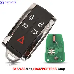 Jingyuqin 5B Chiave A Distanza Intelligente Per Auto 315/433 Mhz ID46/Pcf7953 Chip Per Jaguar XF XK XKR 2007 2008 2009 2010 2012 X-Type S-Type