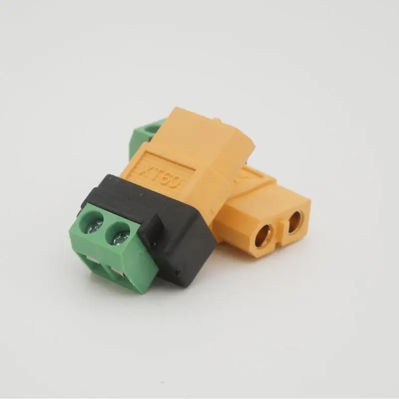 XT60 Male Female to 2Pin Terminal Adapter Fireproof Material for UAV Solar Panel RC Drone Model Electronic Devices