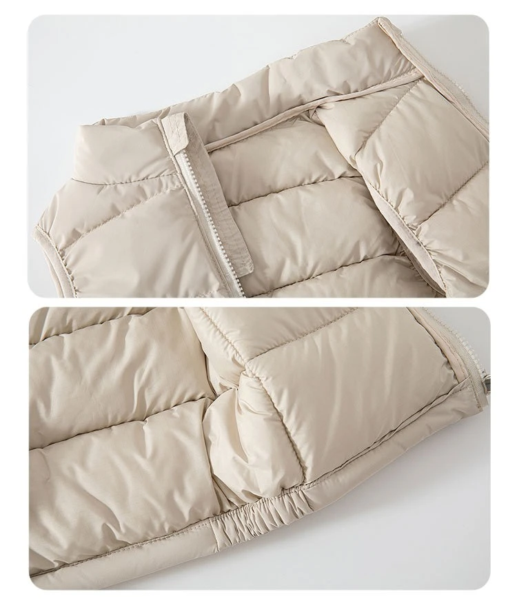 2026 Neue Kinder-Daunenweste Herbst und Winter Dicke Warme Weste 1-4 Jahre Ärmellose Jacke für Jungen – Detail 12