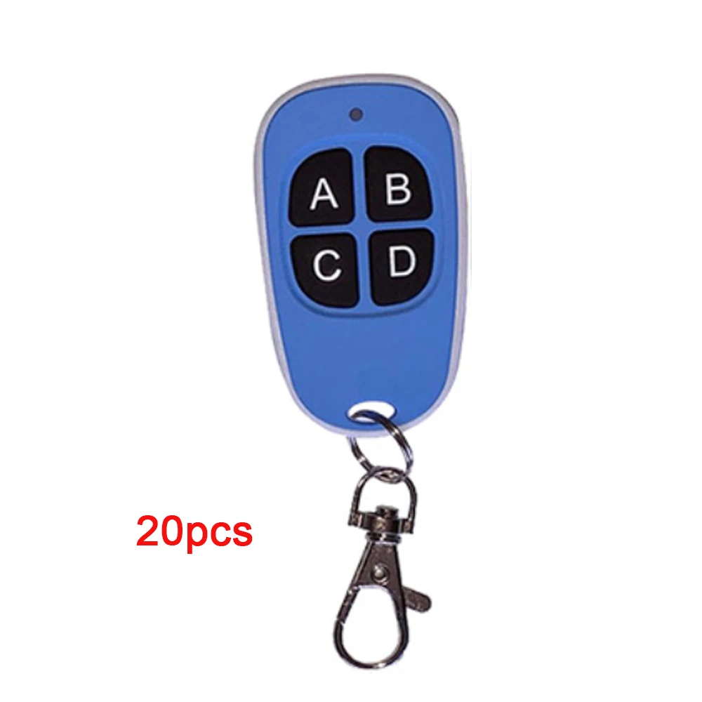 

20pcs 433MHz Remote Control Cloning for Garage Door Remote Control Duplicator Key Wireless 4 Keys Copy Remote Control