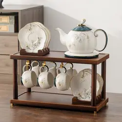 New Chinese style tea set, living room light luxury, high-end afternoon tea, teapot, tea cup set