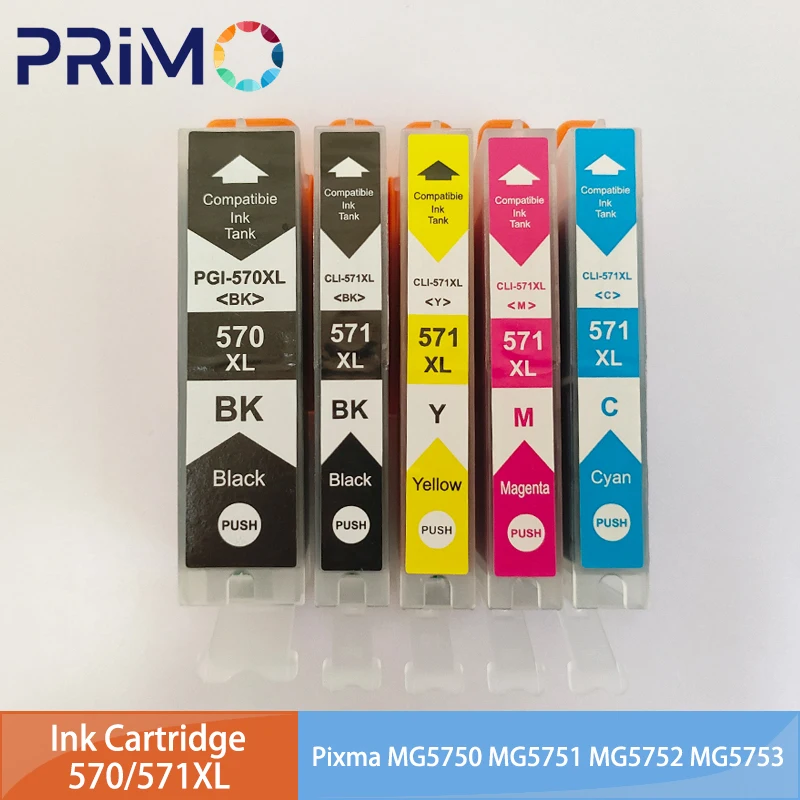 PGI-570 CLI-571 PGI570 570XL PGI-570XL CLI-571XL Ink Cartridge for Canon PIXMA MG5750 MG5751 MG5752 MG5753 MG6850 MG6851 TS5050