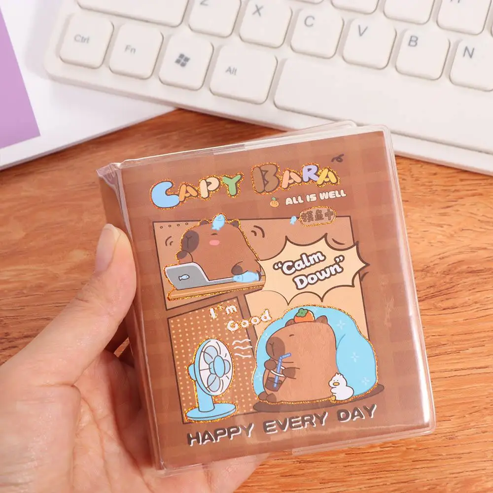 Weekly Planner Cute Capybara Notebook Kawaii Portable Small Notepad Diary Cartoon Square Writing Pad Student