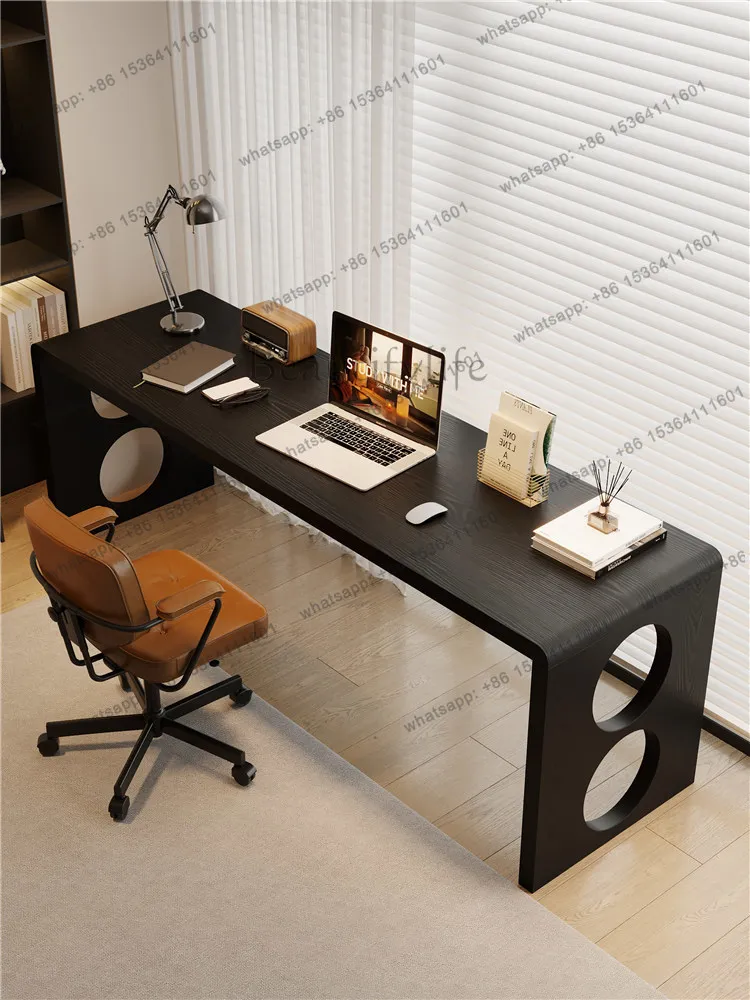 

Solid wood double long desk bedroom simple office workbench for bedroom