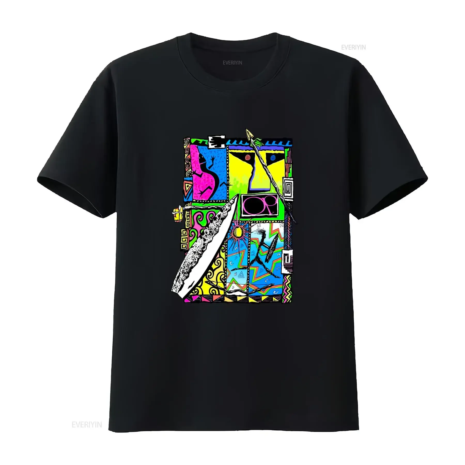 Vintage Ocean Pacific Mens T Shirt 1980S Original Surfer Colorful Art Print Retro Style vintage Washed designer clothes