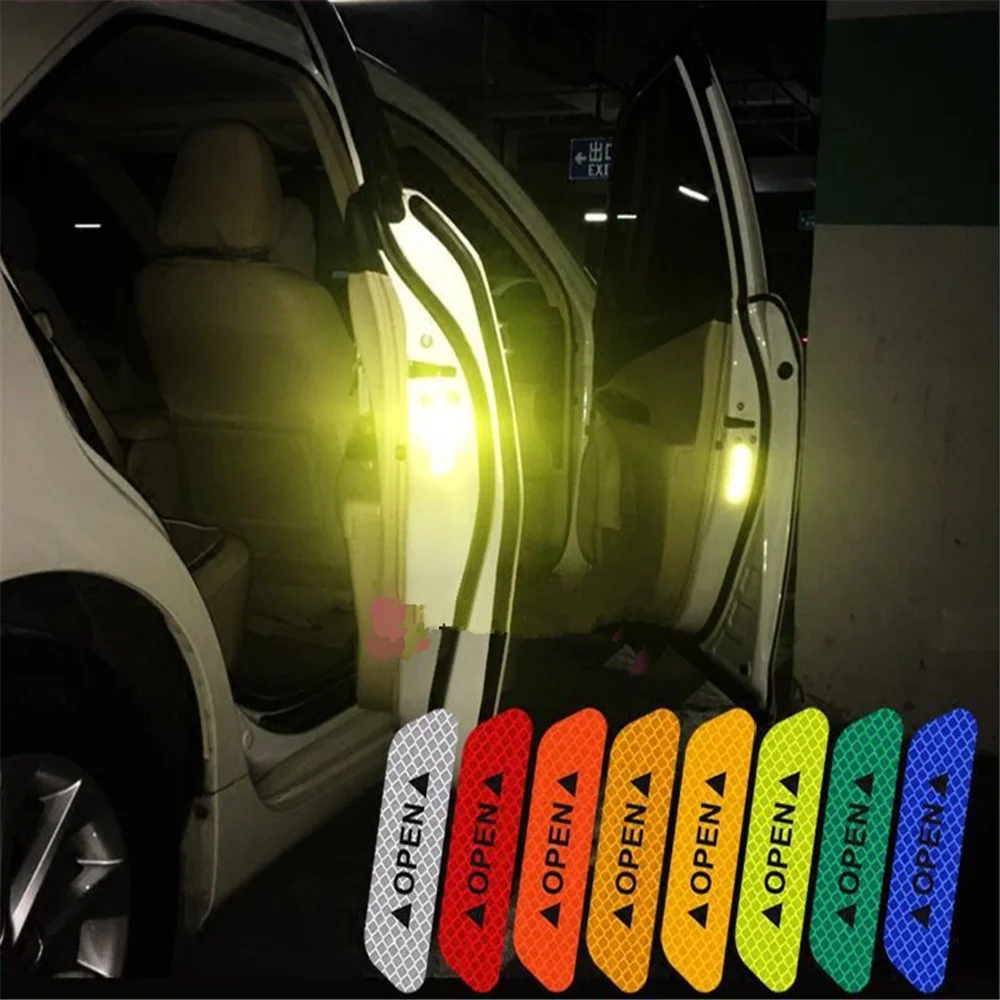 Car night safety reflective stickers for Hyundai Solaris i20 ix25 i30 ix35 i40 SantaFe HB20 Tucson Sonata Elantra MISTRA