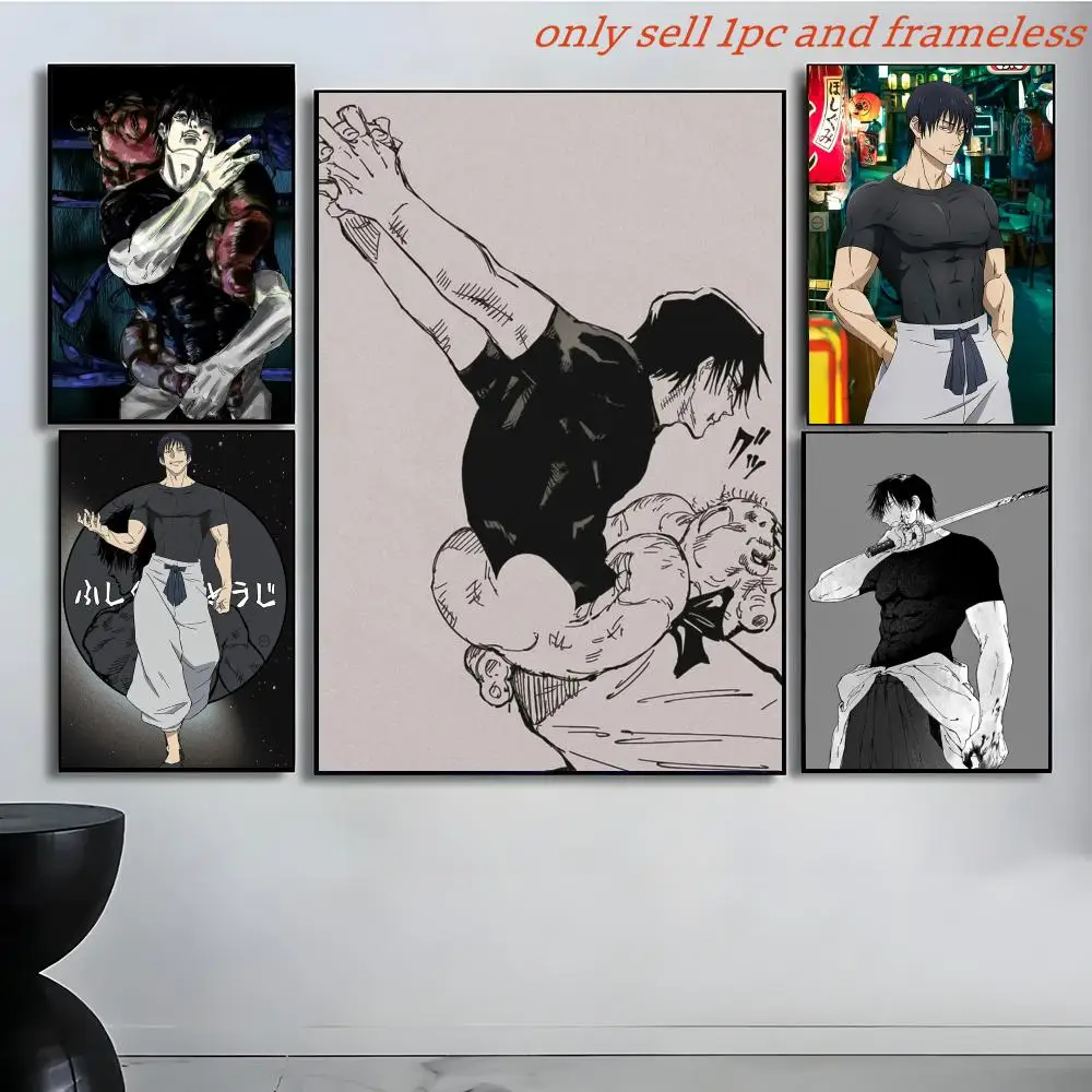Cartoon Anime J-Jujutsu KaisenS F-Fushiguro Toji Poster Poster painting with prints Home bedroom living room decoration gift
