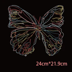 Linear Butterfly Personalized Thermal Transfer Stickers Patches for Clothing Parches Termoadesivos Para Ropa Iron on Appliques