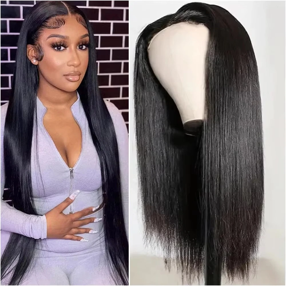 30 36 Inches 5x5 HD Lace Front Wig Straight 100% Human Hair Wigs For Women 200% Density Pre Plucked 13x6 Lace Frontal Long Wigs