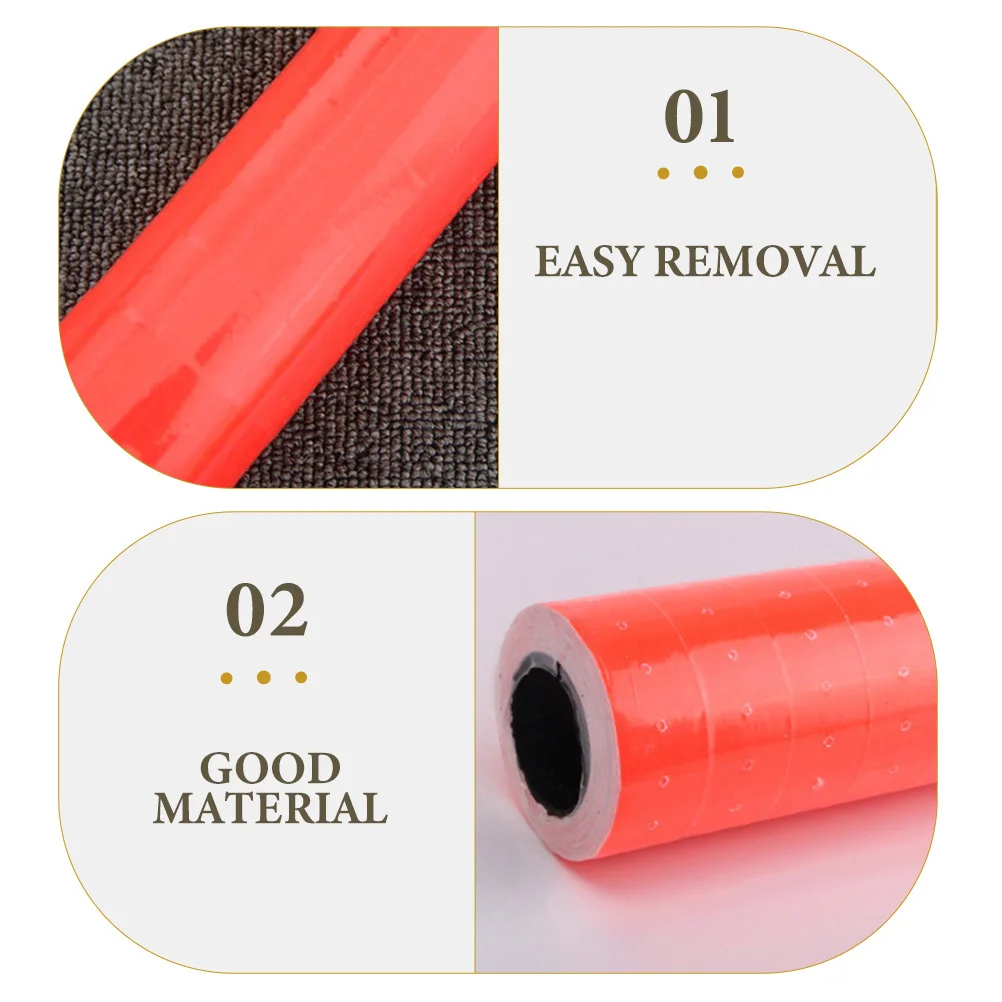 

10 Rolls Adhesive Price Label Sticker Blank Label Hold No Residue Removable Labels for Supermarket Retail Shop