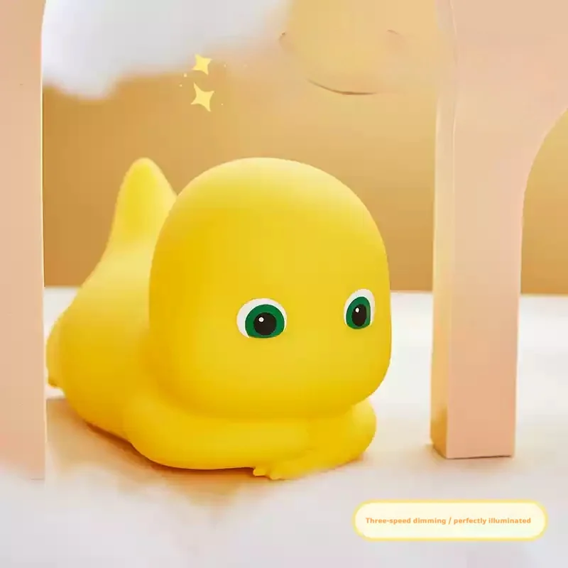 

Cute Silicone USB Night Light Sleep Light Rechargeable Cartoon Stress Relief Light Mini Atmosphere Lamp For Girls Bedroom Gifts