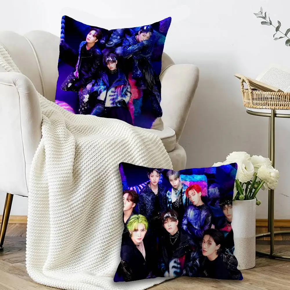 Kpop Group A-Ateez Personalized Pillow Dust Cover Bedroom Kids Party Decoration Pillowcase Birthday Children Gift