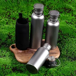 Pure Titanium Water Cup Lightweight Fresh Portable Camping Single-layer Sports Kettle Outdoor Hiking Titanium Water Bottle