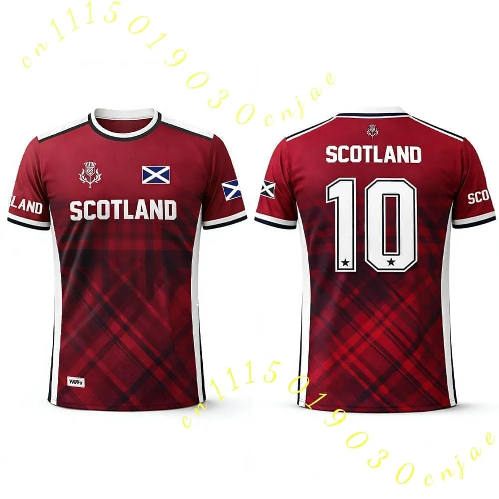2026 Scotland Flag Print T-Shirt Summer Breathable Quick-Drying Sports Soccer Jersey Men's Everyday Training Apparel Fan Gift