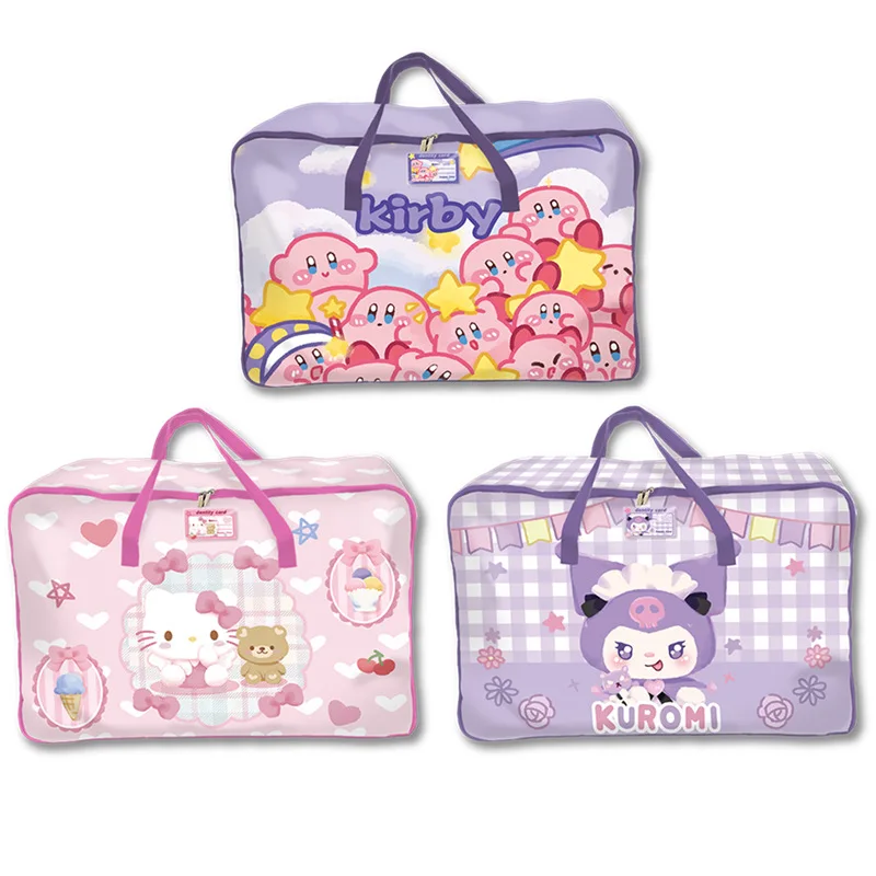 

Sanrio Hello Kitty Quilt Storage Bag Kuromi Household Packing Bags for Clothes Organizing Moisture Large Capacity Quilt Bags