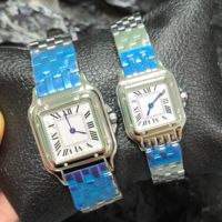 2025 Classic Vintage Women's Watches Inlaid Roman Dial Stainless Steel Strap Deluxe Square Watch Vintage  Watches Men's watches