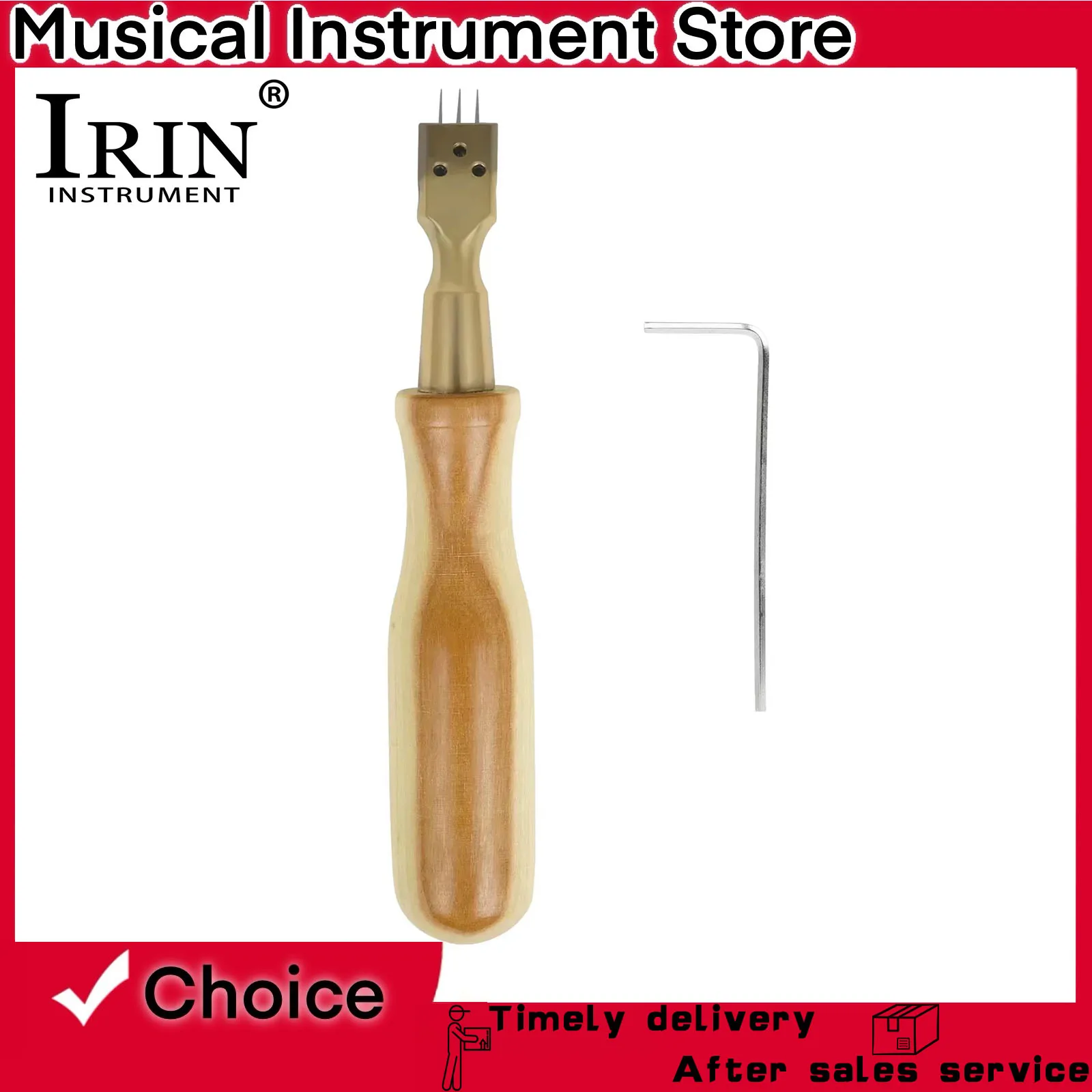 

IRIN Piano Picker Hammer String Tuning Pin with Hardwood Handle Piano Maintenance Tuning Tool Keyboard Instrument Accessories