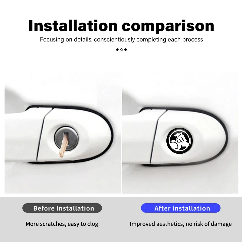 For Holden Car Door Keyhole Protection Stickers Key Hole Lock Decor Decals Accessories Colorado Captiva Commodor VY VZ HSV Astra