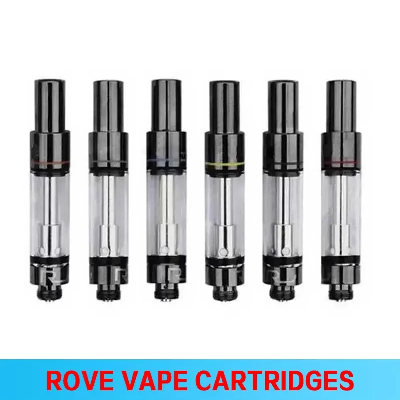 10pcs Rove Cartridges Carts 0.8ml/1.0ml Ceramic Coil Wax Atomizers No Leaking No Burning Pod 510 Thick Oil Cartridges Vape Pen