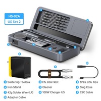 FNIRSI HS-02 Protable Heat Toolbox Kit 100W Power Adjustable Temperature Quick Heating Repair Equipment 100-450℃ for DIY Repair