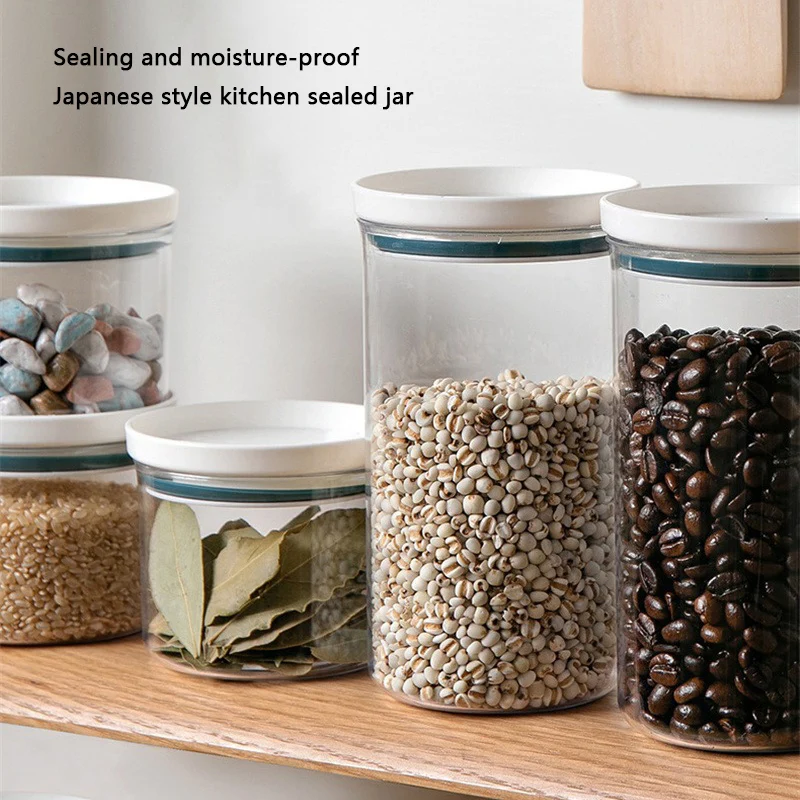 Kitchen Accessories Storage Box Sealed Bottles Plastic Storage Container Spice Food Canister Keep Fresh Jars For Bulk Cereals