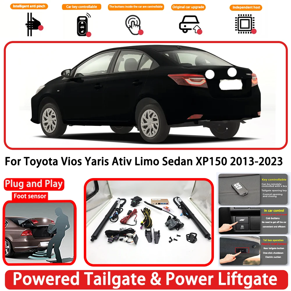 for Toyota Vios Yaris Ativ Limo Sedan XP150 2013-2023 OEM Plug and Play Auto Powered Tailgate Power Liftgate Rear Trunk Opener