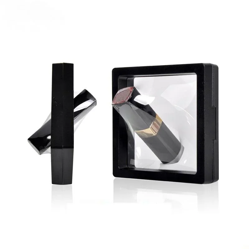 10 pc /lot Black or White Border Transparent PE Film Display Hanging Packaging Box Jewelry Ring Necklace Trinket Storage Box