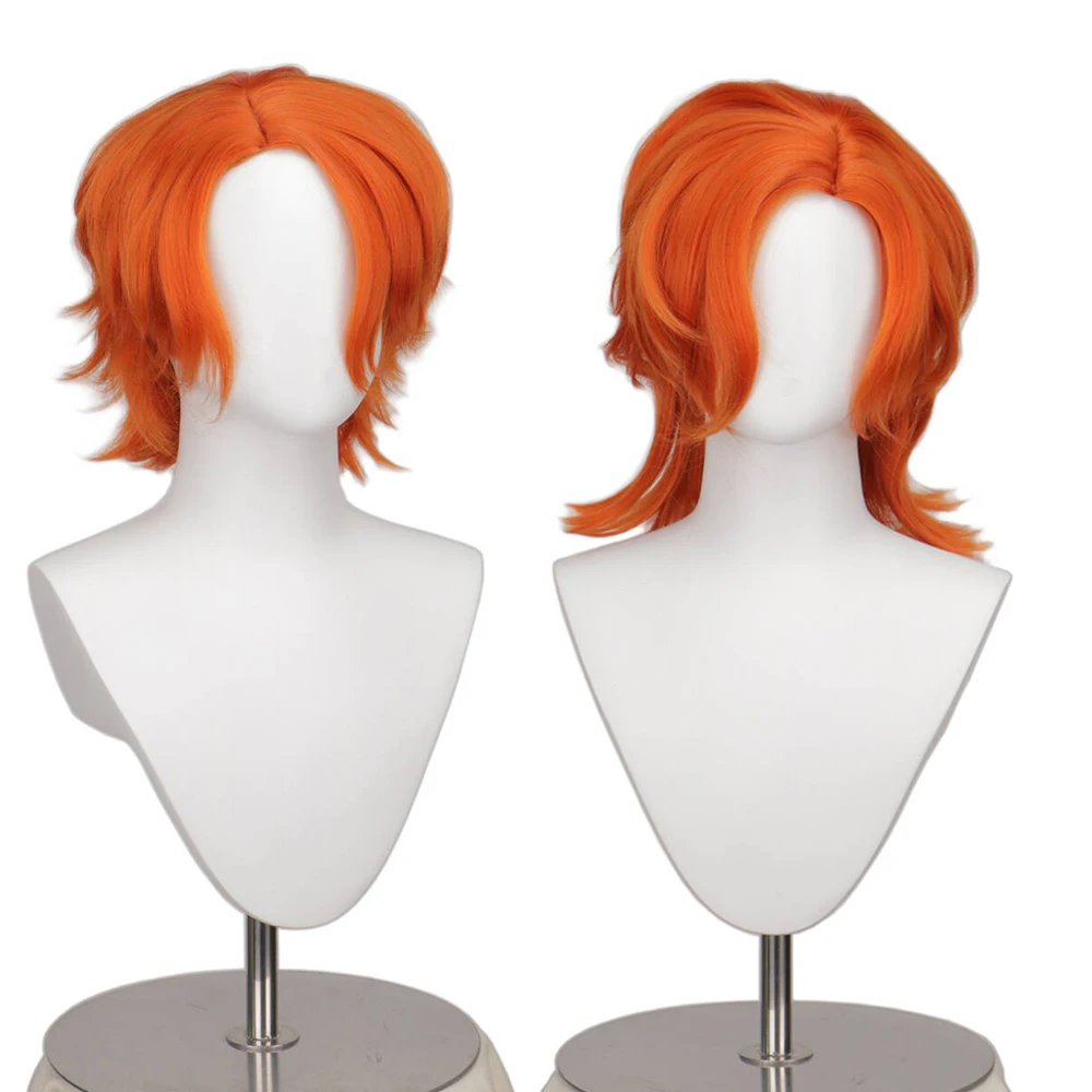 

Nick Wild Anime Character Wig Orange Synthetic Wig Heat-Resistant Cosplay Wig Halloween Carnival Party