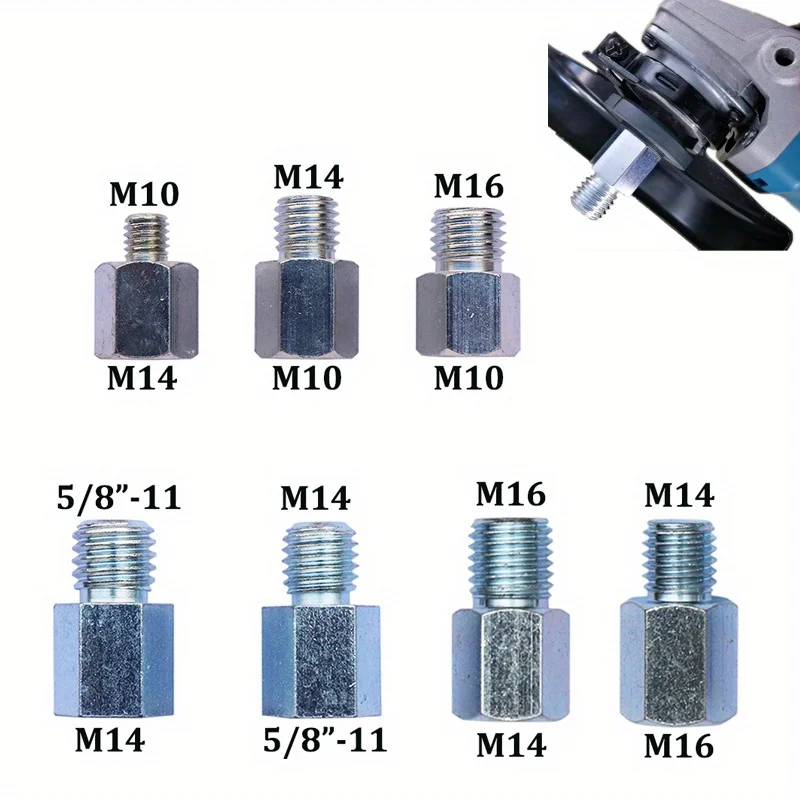 M10 To M14 M16 M14 To 5/8-11 or 5/8-11 To M14 Adapter Different Thread Diamond Core Bits Drill Grinder Cutter for Angle Grinder