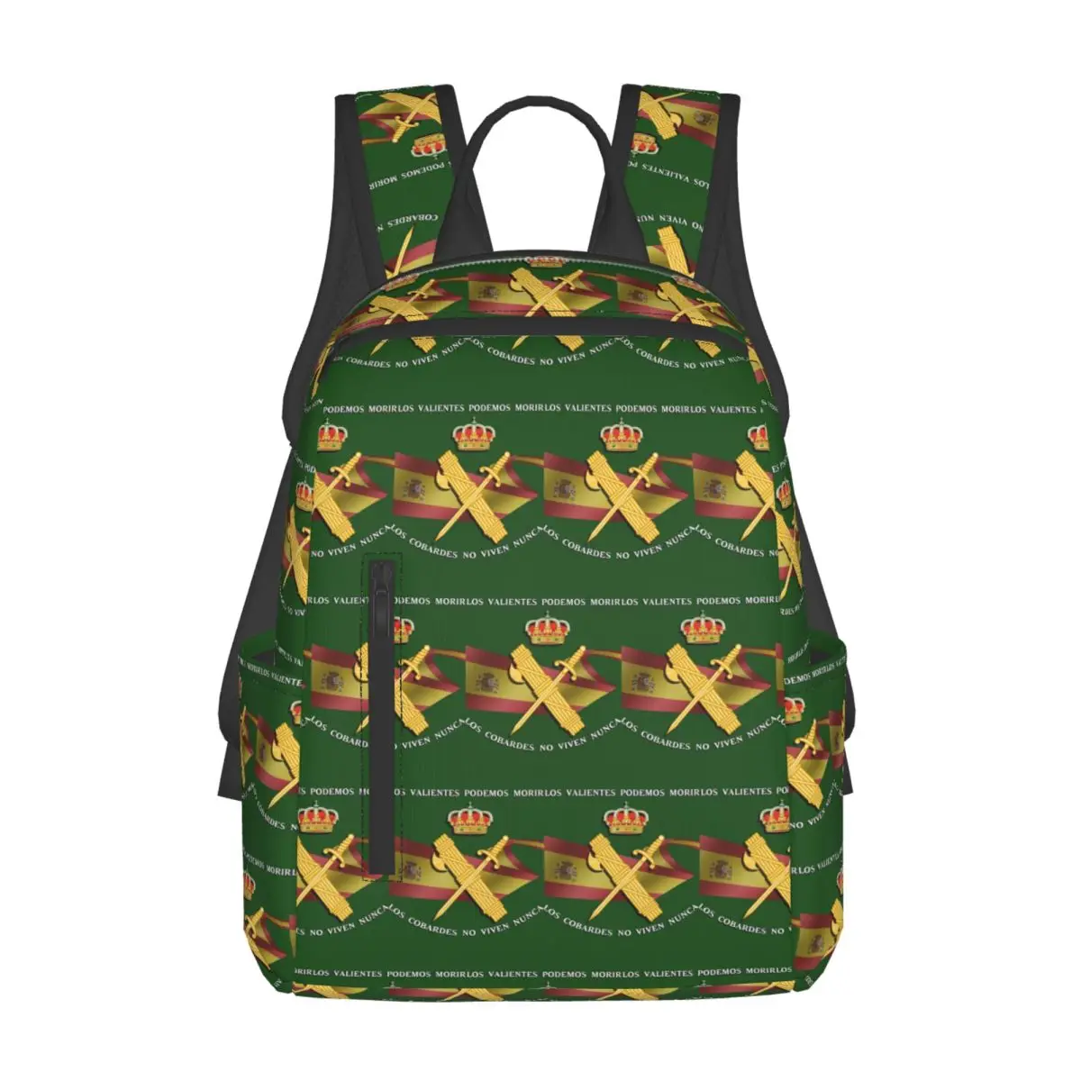 

Spanish Guard Civil Spain Flag Backpack Large Capacity Boys Girls BookBag School Bag Shoulder Bags for Men Women