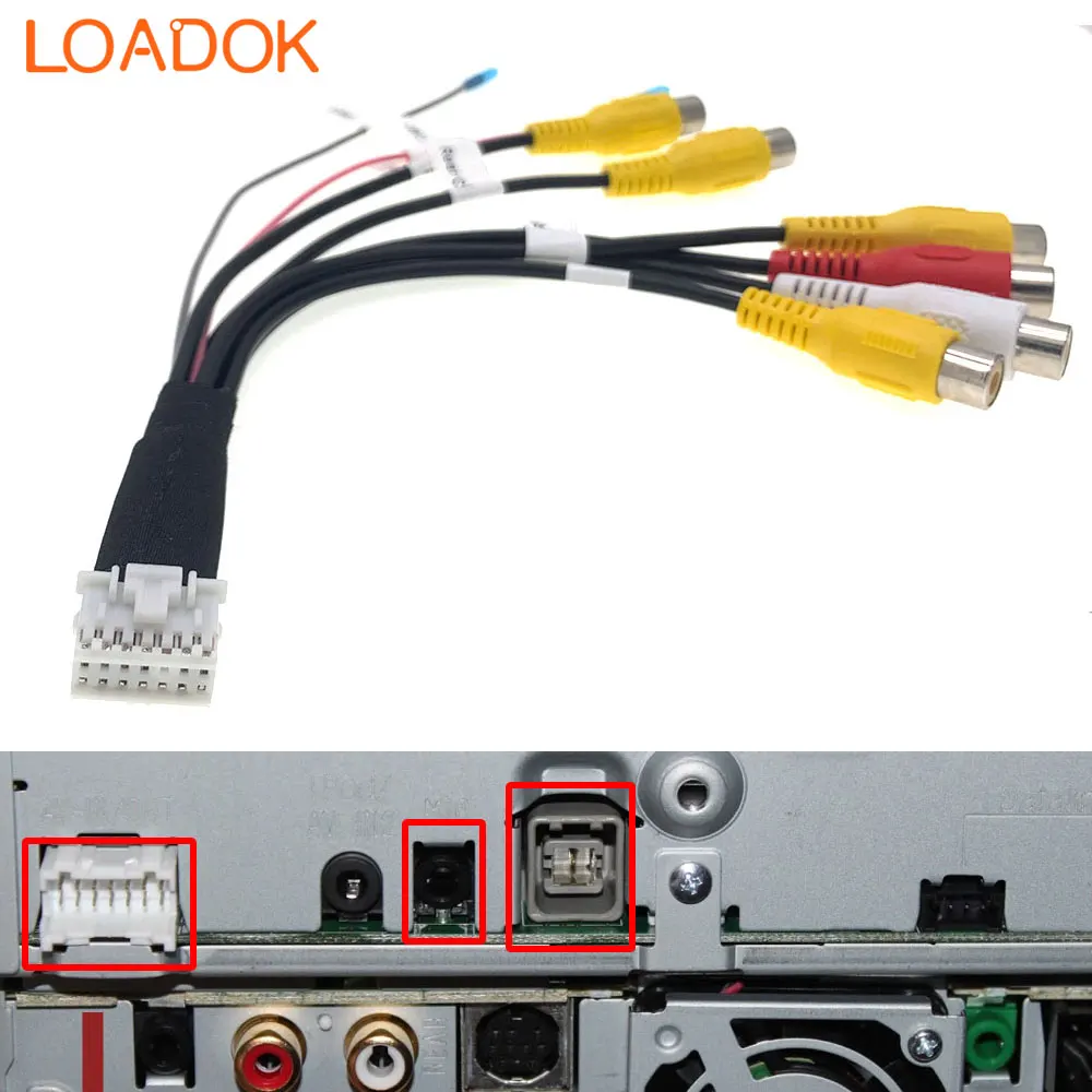 

14 Pin Car Audio Stereo AV Front Rear Camera In Out RCA Harness Cable For JVC/Kenwood DNX890HD DNX891HD DNN990HD DNN991HD DNN992