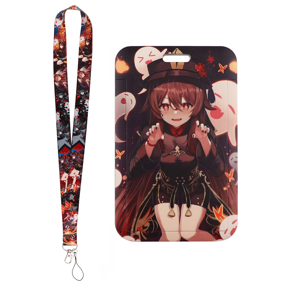 HUTAO Cosplay Credential Holder Anime Game Lanyards for Key Neck Strap For Card Badge Gym Keychain Keyring Accessories Gifts